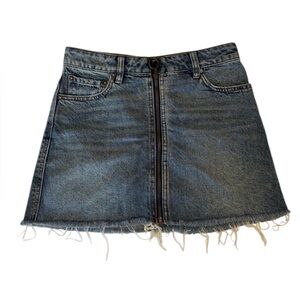 Free People Zipper Denim Mini Skirt Size 2/26